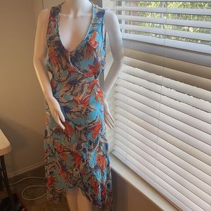 Lulus wrap around, high-low floral print dress